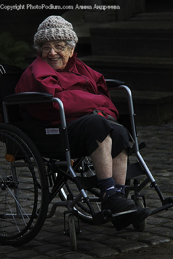 People, Person, Human, Wheelchair, Bicycle, Bike, Vehicle