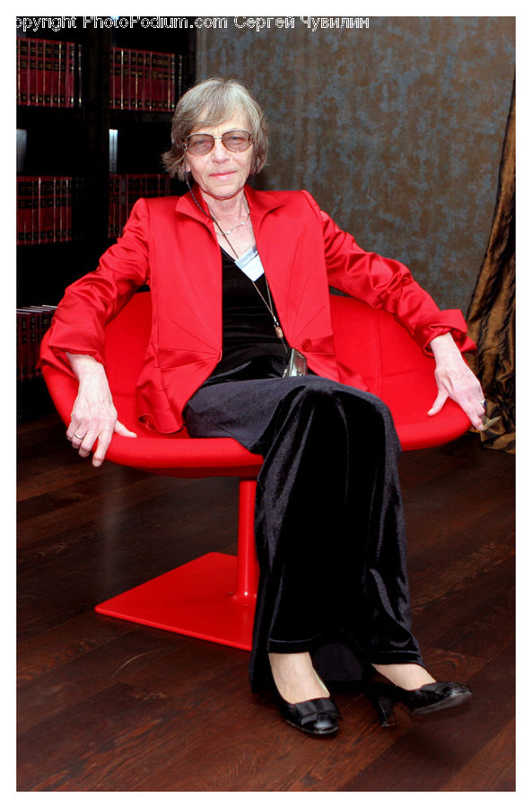 People, Person, Human, Furniture, Coat, Overcoat