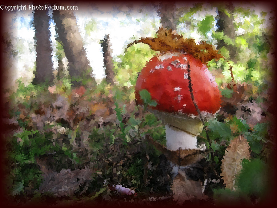 Agaric, Amanita, Fungus, Mushroom, Plant, Ivy, Vine