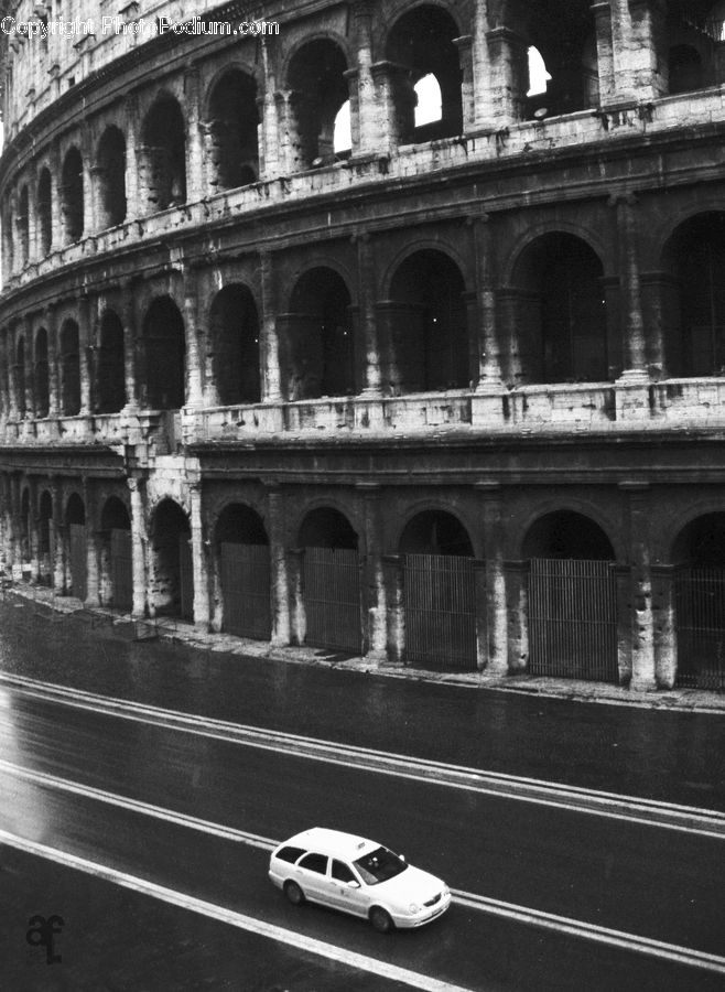 Arch, Asphalt, Tarmac, Cab, Car, Taxi, Vehicle