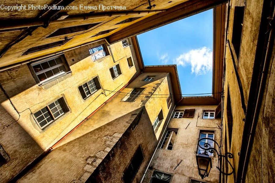 Balcony, Building, Housing, Villa, Brick, Alley, Alleyway