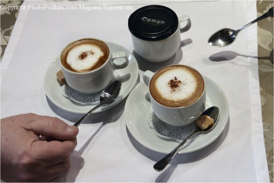 Cutlery, Spoon, Cup, Coffee Cup, Beverage, Drink, Porcelain