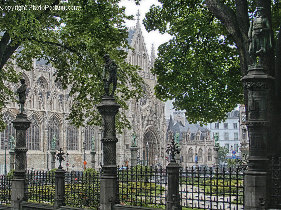 Fence, Art, Sculpture, Statue, Architecture, Mansion, Tomb