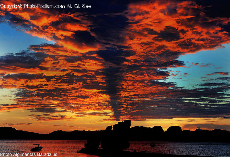 Dawn, Dusk, Red Sky, Sky, Sunrise, Sunset, Outdoors
