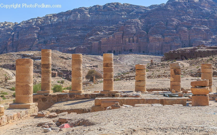Ruins, Brick, Castle, Fort, Column, Pillar, Rock