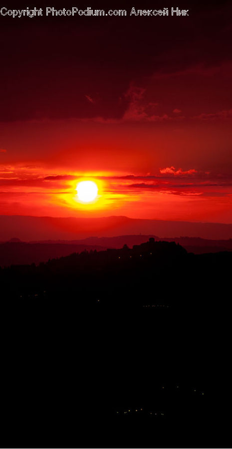 Dusk, Outdoors, Sky, Sunlight, Sunrise, Sunset, Sun