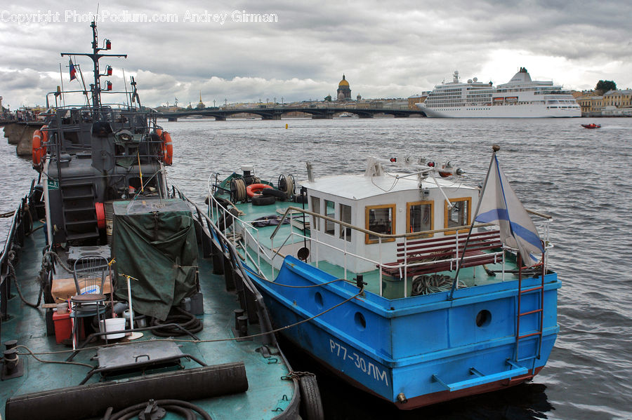 Boat, Watercraft, Harbor, Port, Waterfront, Cruise Ship, Ferry