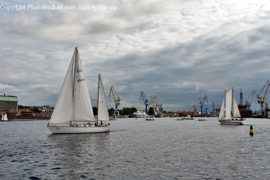 Boat, Dinghy, Sailboat, Vessel, Watercraft, Constriction Crane, Yacht