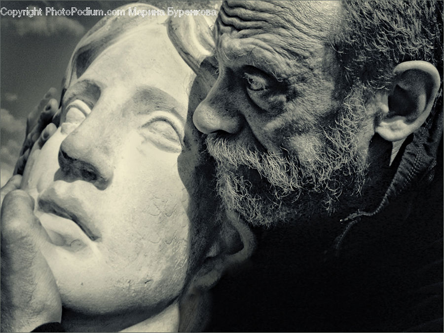 Face, Person, Portrait, Bust, Figurine, Head