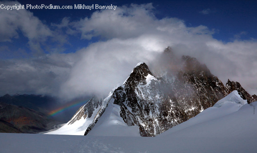 Mountain, Mountain Range, Outdoors, Arctic, Glacier, Ice, Snow