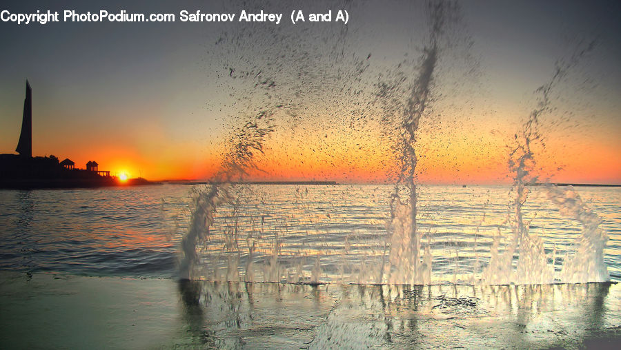 Dusk, Outdoors, Sky, Sunlight, Sunrise, Sunset, Flare