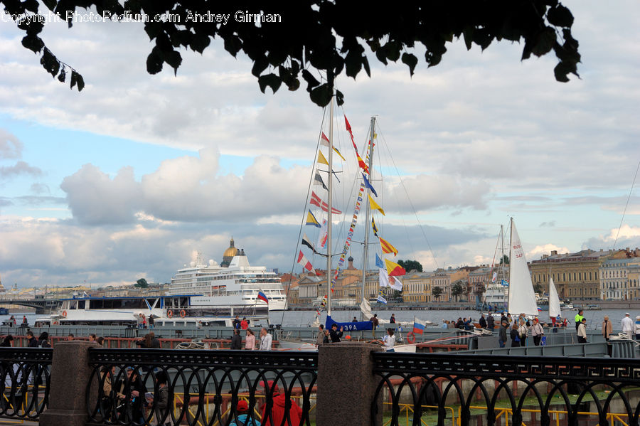 Boat, Watercraft, Yacht, Amusement Park, Bench, Dock, Port