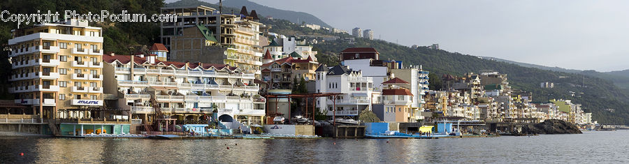 Waterfront, Building, Downtown, Town, Outdoors, River, Water