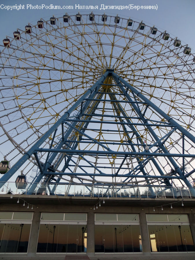 Ferris Wheel, Door, Sliding Door, Column, Pillar, Architecture, Dome
