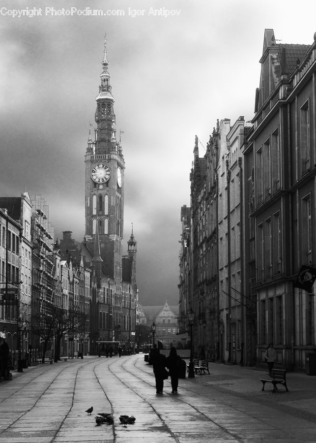 City, Downtown, Urban, Building, Town, Alley, Alleyway