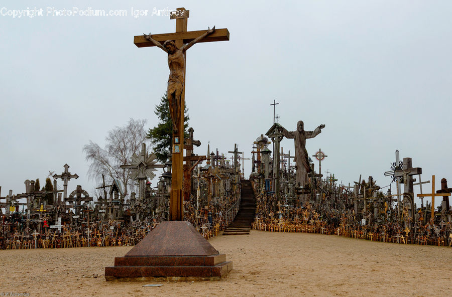 Cross, Crucifix, Tomb, Carpet, Home Decor