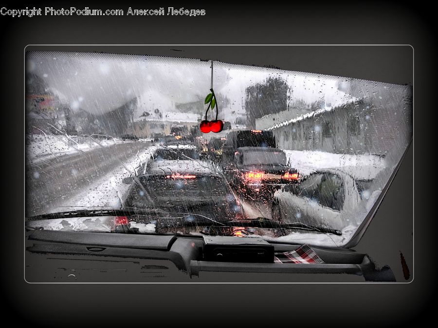 Electronics, LCD Screen, Monitor, Screen, Water, Automobile, Car