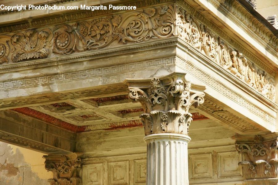 Column, Pillar, Reception Room, Room, Waiting Room, Architecture, Castle