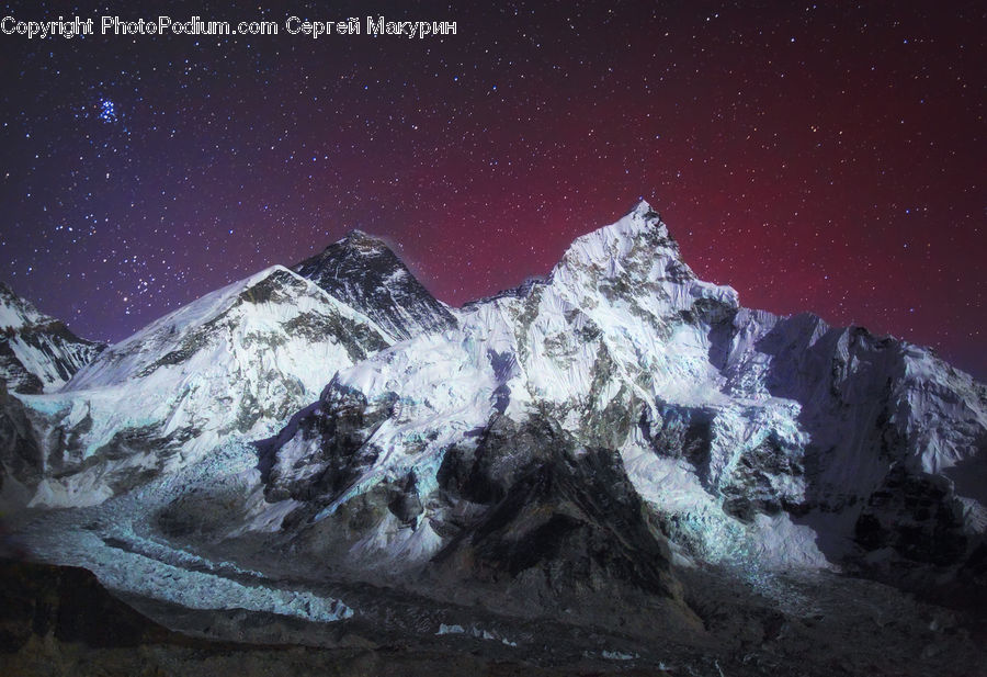 Crest, Mountain, Outdoors, Peak, Arctic, Glacier, Ice