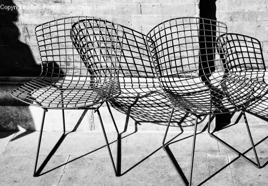 Chair, Furniture, People, Person, Human, Brick, Bench