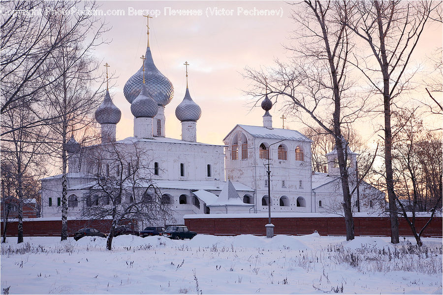 Architecture, Church, Worship, Ice, Outdoors, Snow, Castle