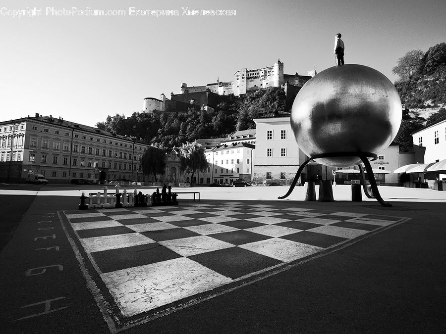 Globe, Planet, Sphere, City, Downtown, Urban, Architecture