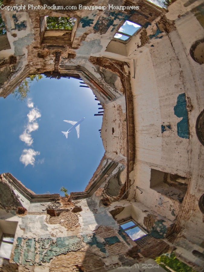 Rubble, Brick, Arch, Aircraft, Airplane, Architecture, Bell Tower