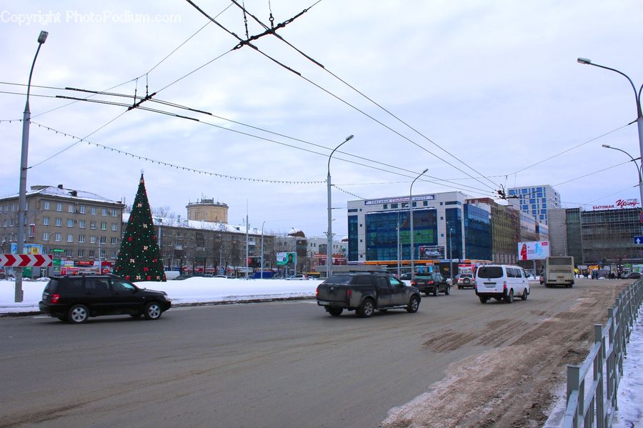 Car, Suv, Vehicle, Cable, Electric Transmission Tower, Power Lines, Banister