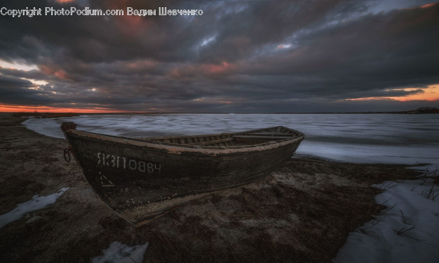 Boat, Dinghy, Rowboat, Vessel, Coast, Outdoors, Sea
