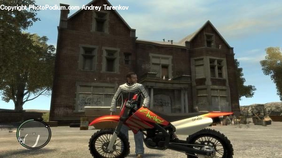 Motor, Motorcycle, Vehicle, People, Person, Human, Bicycle