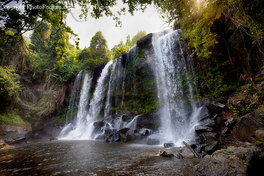 Outdoors, River, Water, Waterfall, Creek, Forest, Jungle