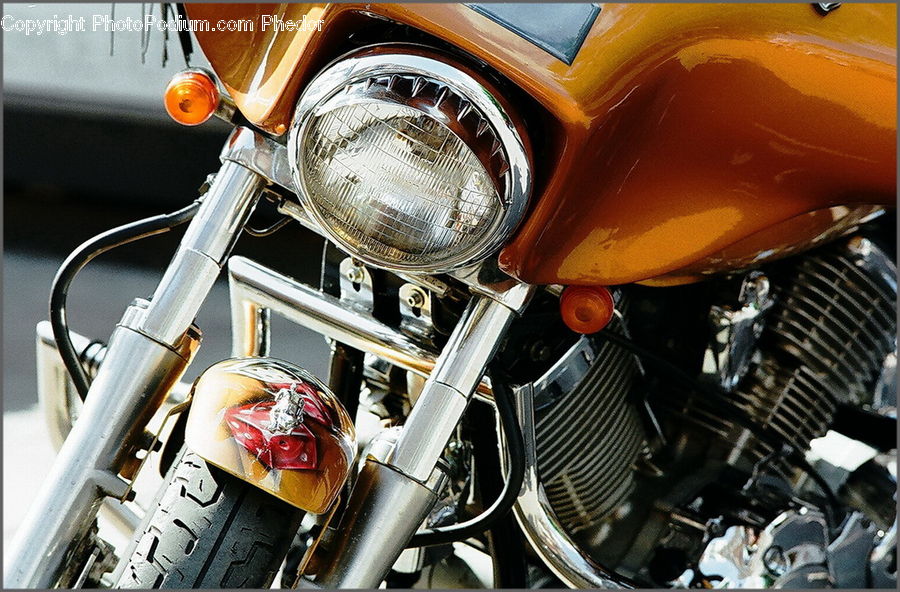 Motor, Motorcycle, Vehicle, Headlight, Light, Bumper, Car
