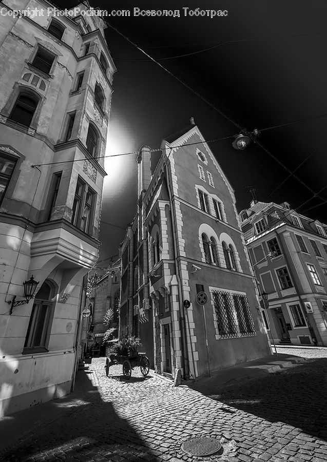 Alley, Alleyway, Road, Street, Town, Apartment Building, Building