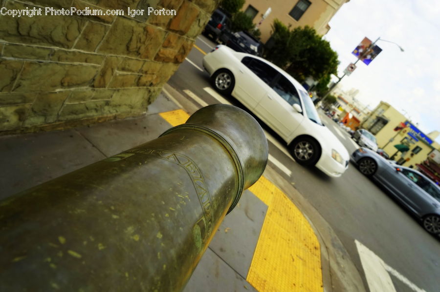 Automobile, Car, Vehicle, Sedan, Downtown, Neighborhood, Town