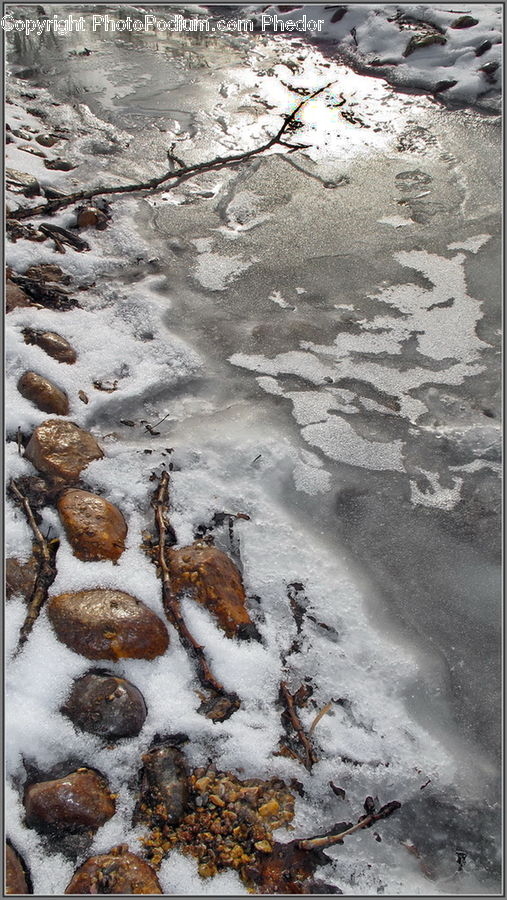 Ice, Outdoors, Snow, Pavement, Sand, Soil, Rock
