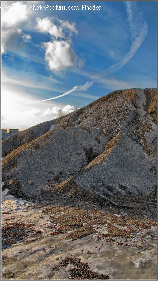 Dirt Road, Gravel, Road, Mining, Bunker, Crest, Mountain