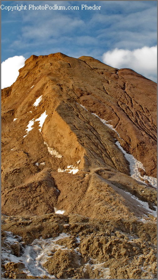 Crest, Mountain, Outdoors, Peak, Soil, Landslide, Nature
