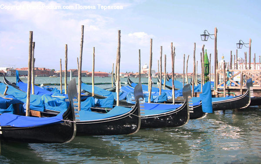 Boat, Gondola, Watercraft, Dock, Landing, Pier, Architecture