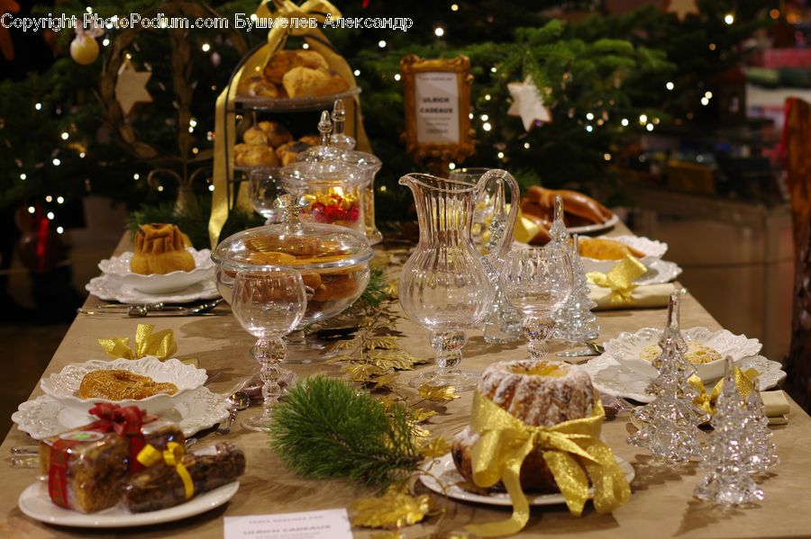 Buffet, Cafeteria, Food, Meal, Plant, Potted Plant, Glass