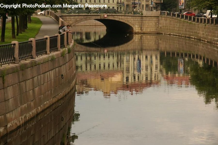Lake, Outdoors, Water, Canal, River, Bridge, Child