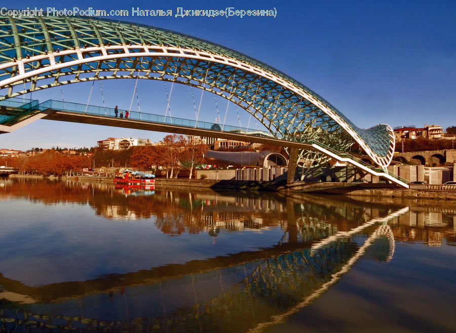 City, Downtown, Bridge, Harbor, Port, Waterfront, Building