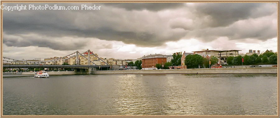 Bridge, City, Downtown, Urban, Building, Housing, Metropolis