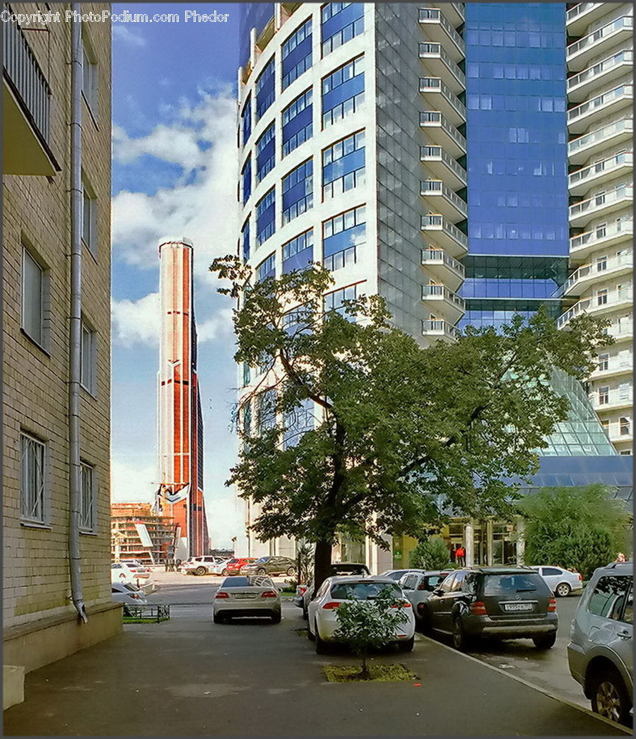 Automobile, Car, Vehicle, Parking, Parking Lot, Building, Housing
