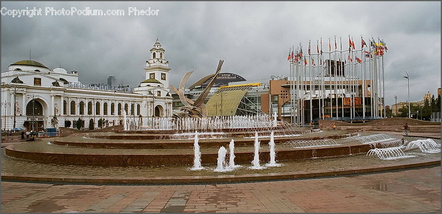 Architecture, Downtown, Plaza, Town Square, Factory, Refinery, Cathedral