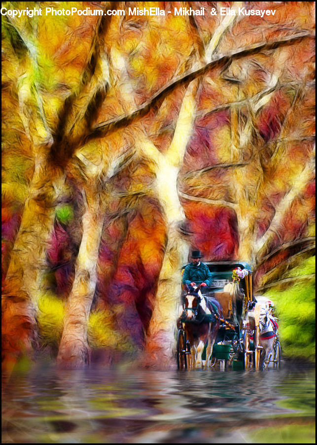 Animal, Horse, Mammal, Art, Modern Art, Collage, Poster
