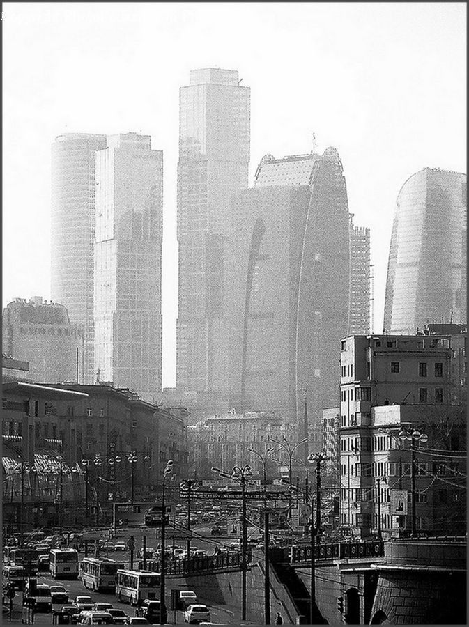 City, Downtown, Urban, Traffic Jam, Intersection, Road, Freeway