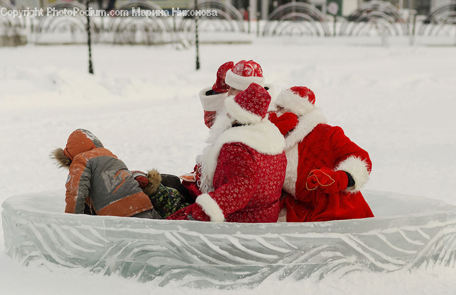 Ice, Outdoors, Snow, Sled, Cushion, Home Decor, Pillow