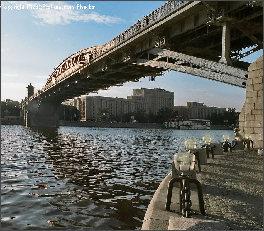Canal, Outdoors, River, Water, Bridge, Chair, Furniture