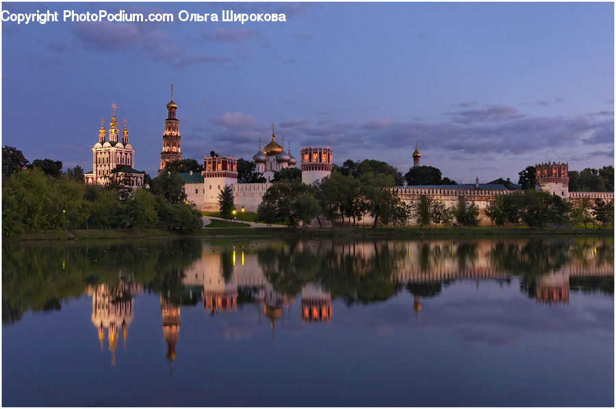 Lake, Outdoors, Water, Architecture, Castle, Fort, Building