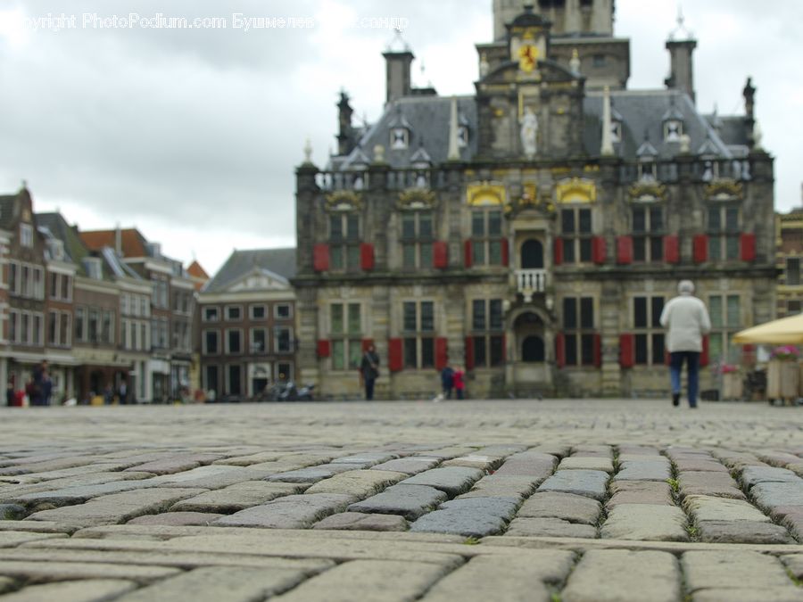 Architecture, Downtown, Plaza, Town Square, Building, Castle, Mansion